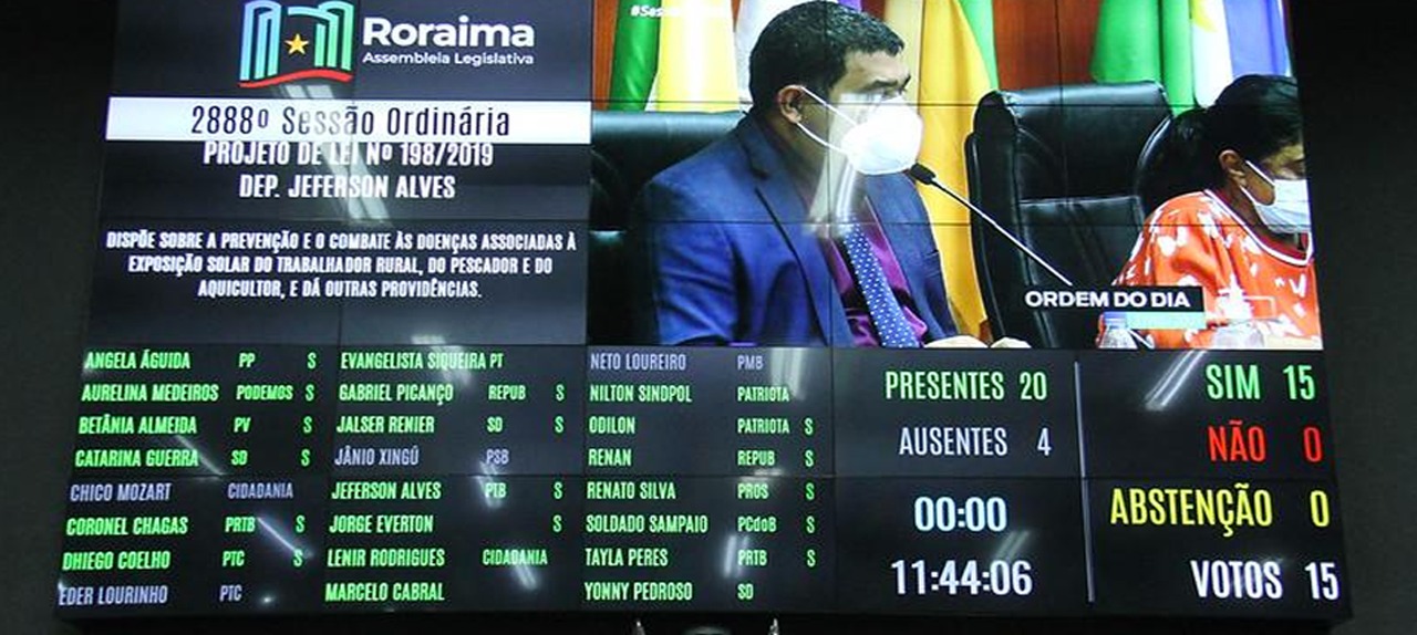 Assembleia Legislativa aprova projeto de lei que beneficia trabalhador rural em Roraima.