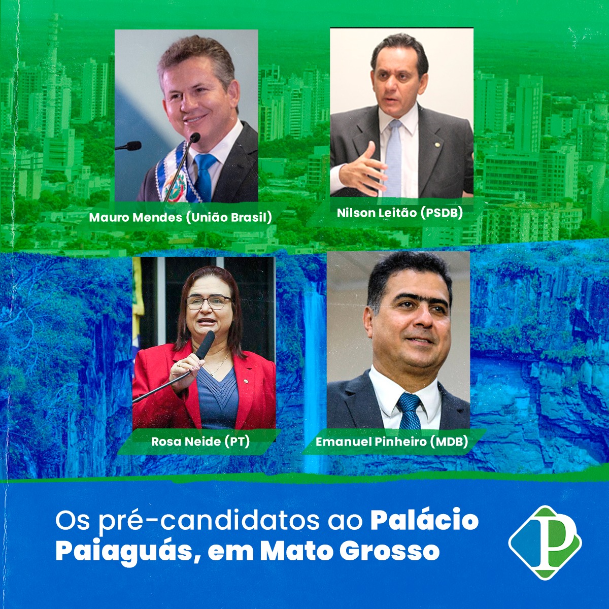 Pré-candidatos ao Palácio Paiaguás, em Mato Grosso