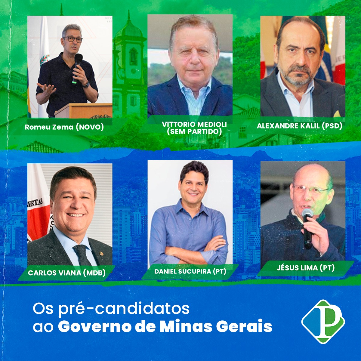 Os pré-candidatos ao Governo de Minas Gerais