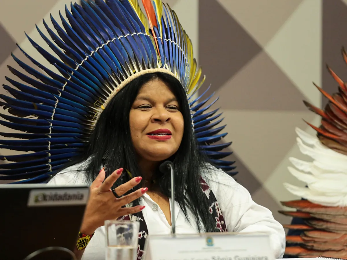 Guajajara, ministra dos Povos Indígenas do Brasil, diz que Salgueiro levou a luta dos Yanomamis à avenida