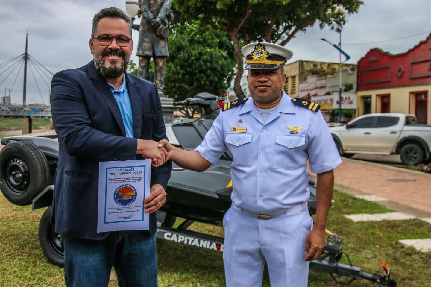 Com emenda de Alan Rick, Marinha recebe moto aquática para ações no Acre