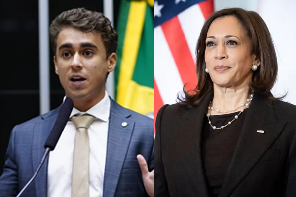 Nikolas faz publicação contra Kamala após Biden desistir das eleições nos EUA: “Se for ela, vai ser chocolate”